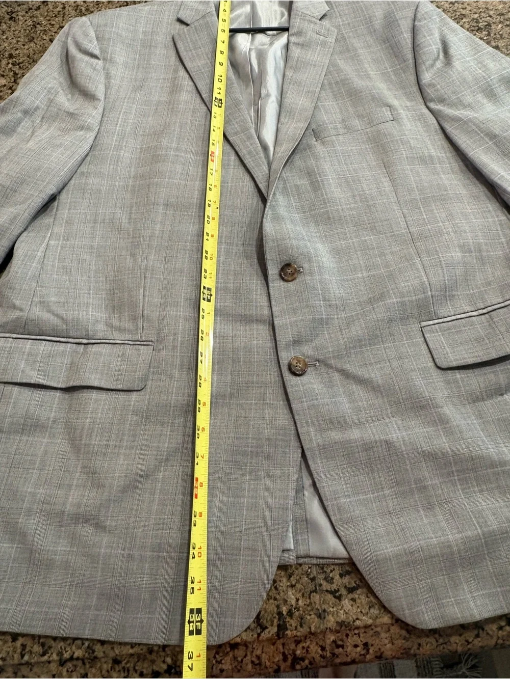 LOT OF 2. Ralph Lauren Men's Blue and Gray Plaid Blazer 2-Button Notch Lapel